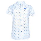 Women's Blue Polkacide Short Sleeve - White - Dixxon Flannel Co.