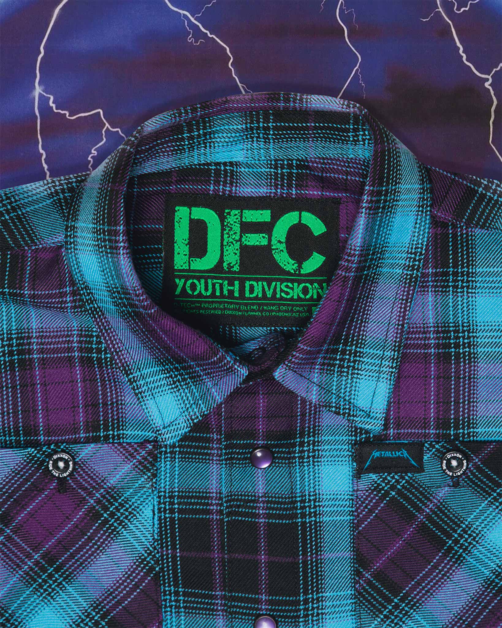 Youth Metallica Ride The Lightning Flannel - Dixxon Flannel Co.