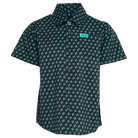 Youth Party Hammer Short Sleeve - Black & Aqua - Dixxon Flannel Co.