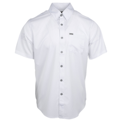 Mens white button 2025 up shirt short sleeve
