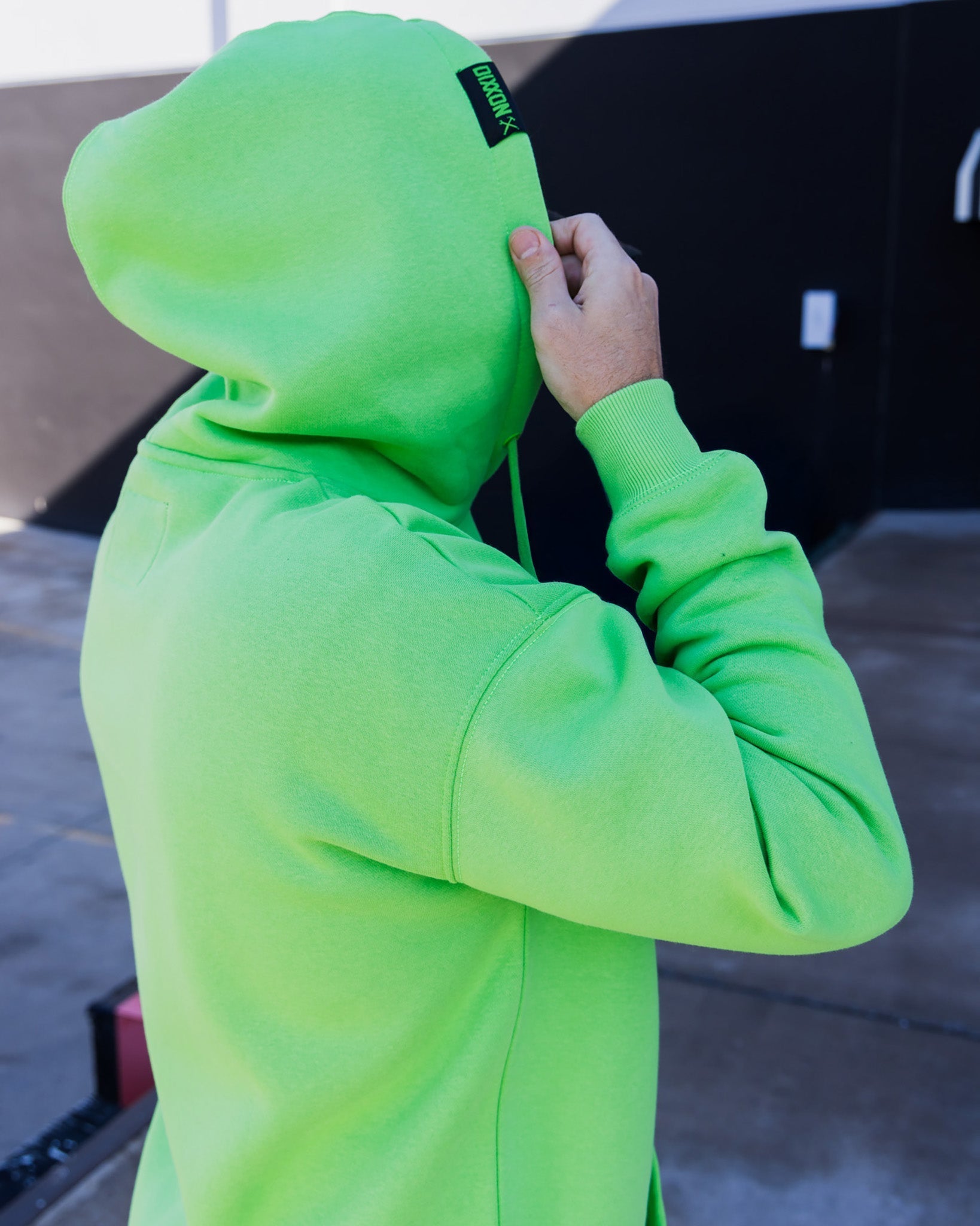 Black Streamline Pullover Hoodie - Safety Green - Dixxon Flannel Co.
