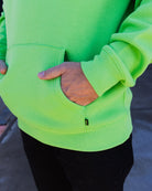 Black Streamline Pullover Hoodie - Safety Green - Dixxon Flannel Co.