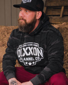 Black & White Stencil Pullover Hoodie - Black Camo - Dixxon Flannel Co.