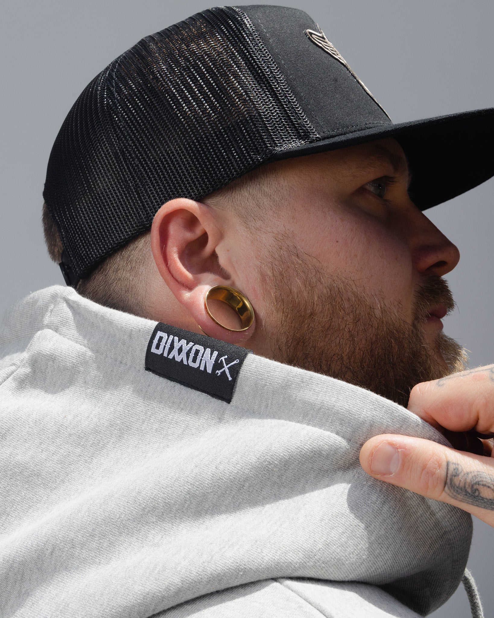 Black Working Class Logo Zip Up Hoodie - Heather Grey - Dixxon Flannel Co.