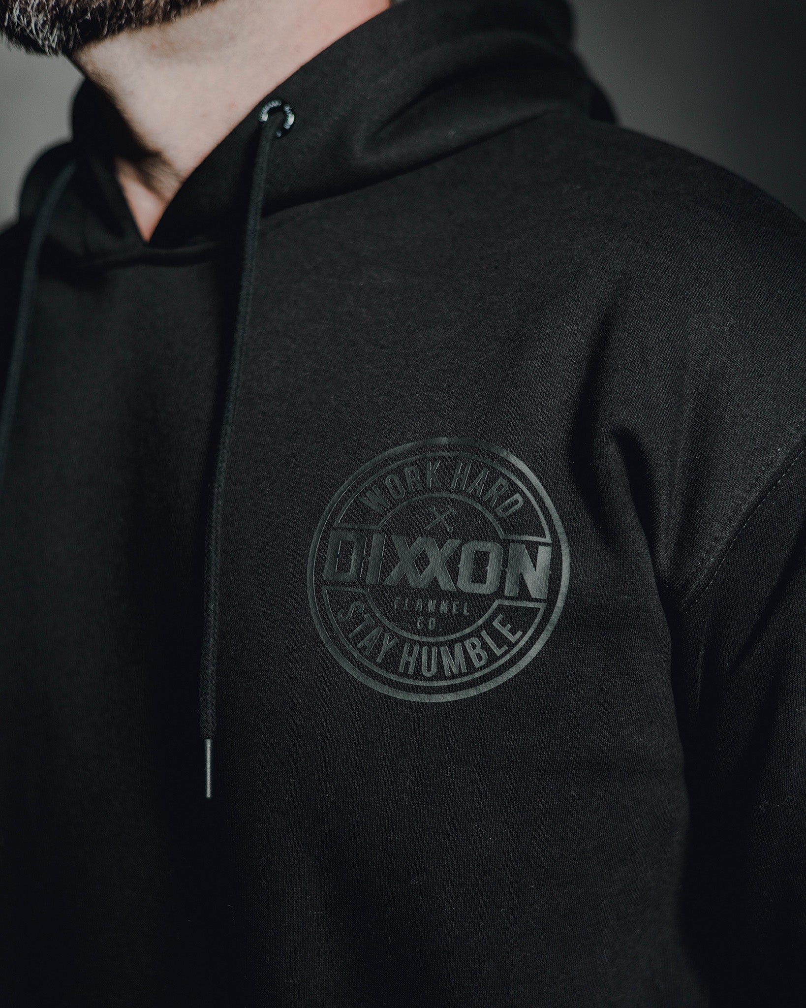 Charcoal Corpo Pullover Hoodie - Black | Dixxon Flannel Co