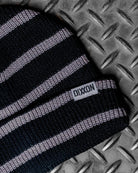 Dixxon Dock Beanie - Black & Grey Stripe