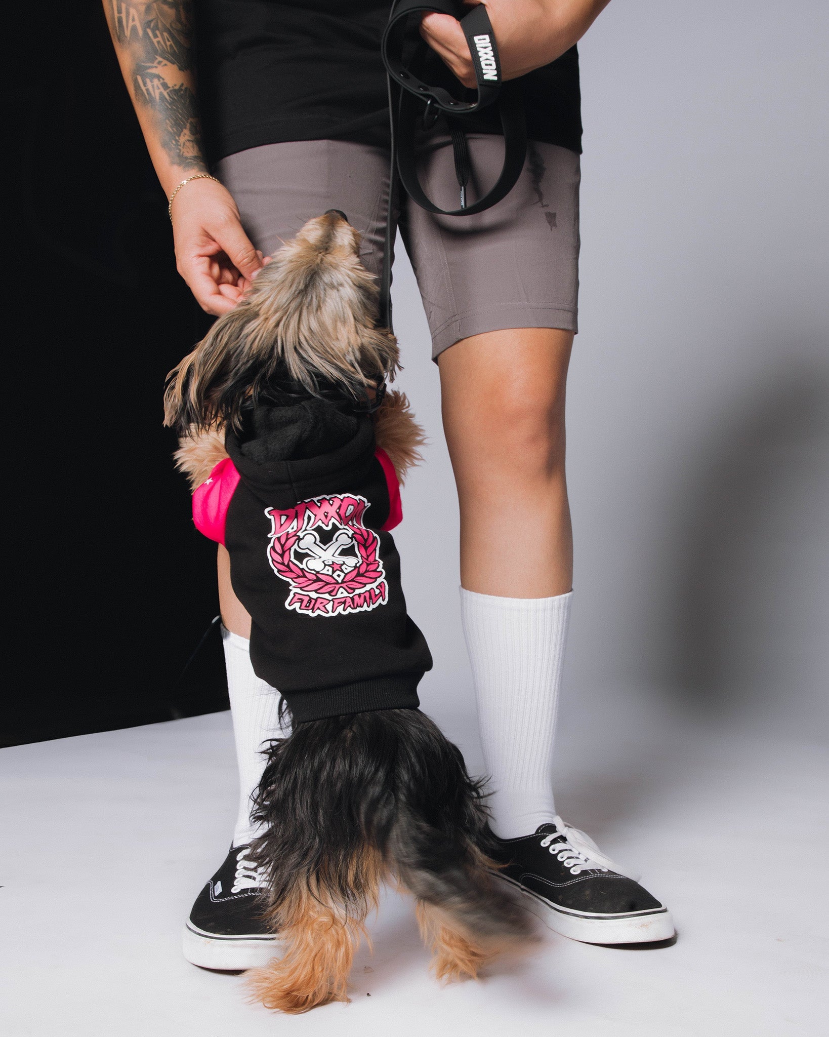 Fur Family Dog Hood - Black & Pink - Dixxon Flannel Co.