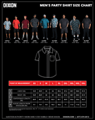 Dixxon Party Shirt size guide