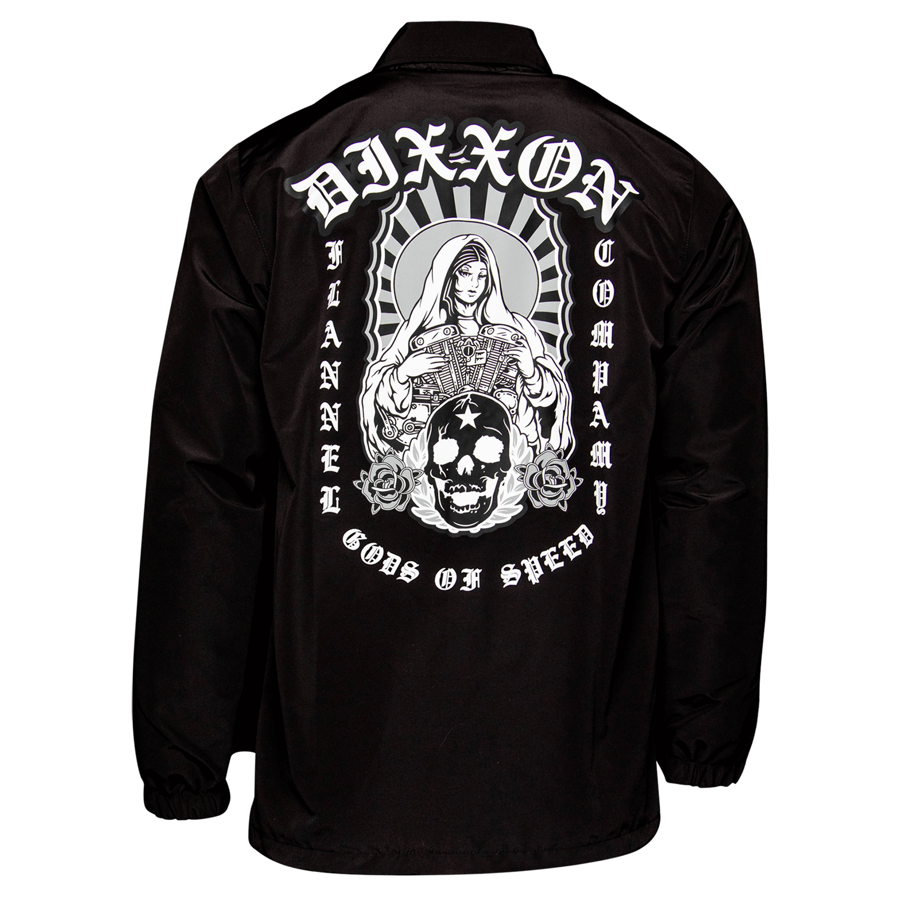Men's Gods of Speed Coaches Jacket - Black | Dixxon Flannel Co Men's Gods of Speed Coaches Jacket - Black | Dixxon Flannel Co