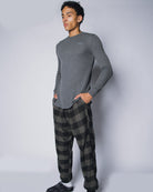 Men's Waffle Knit Long Sleeve T-Shirt - Dark grey - Dixxon Flannel Co.