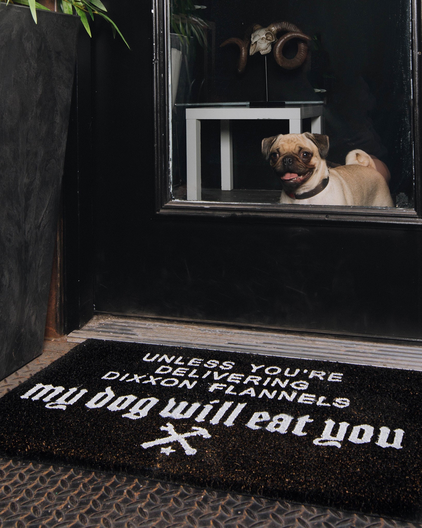 My Dog Will Eat You Outdoor Mat