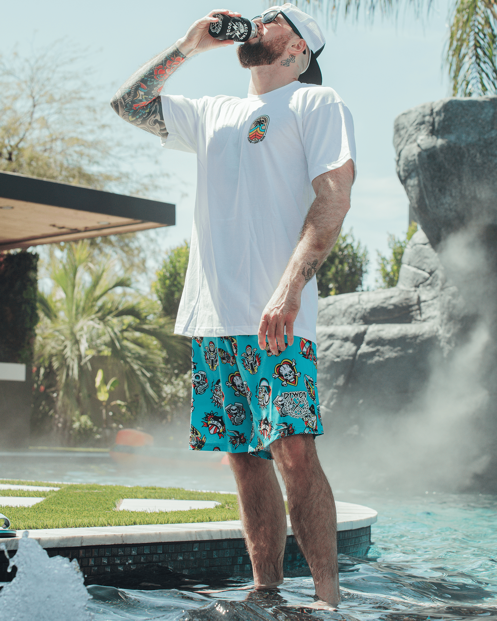 Reaper Madness Boardshorts - Aqua - Dixxon Flannel Co.