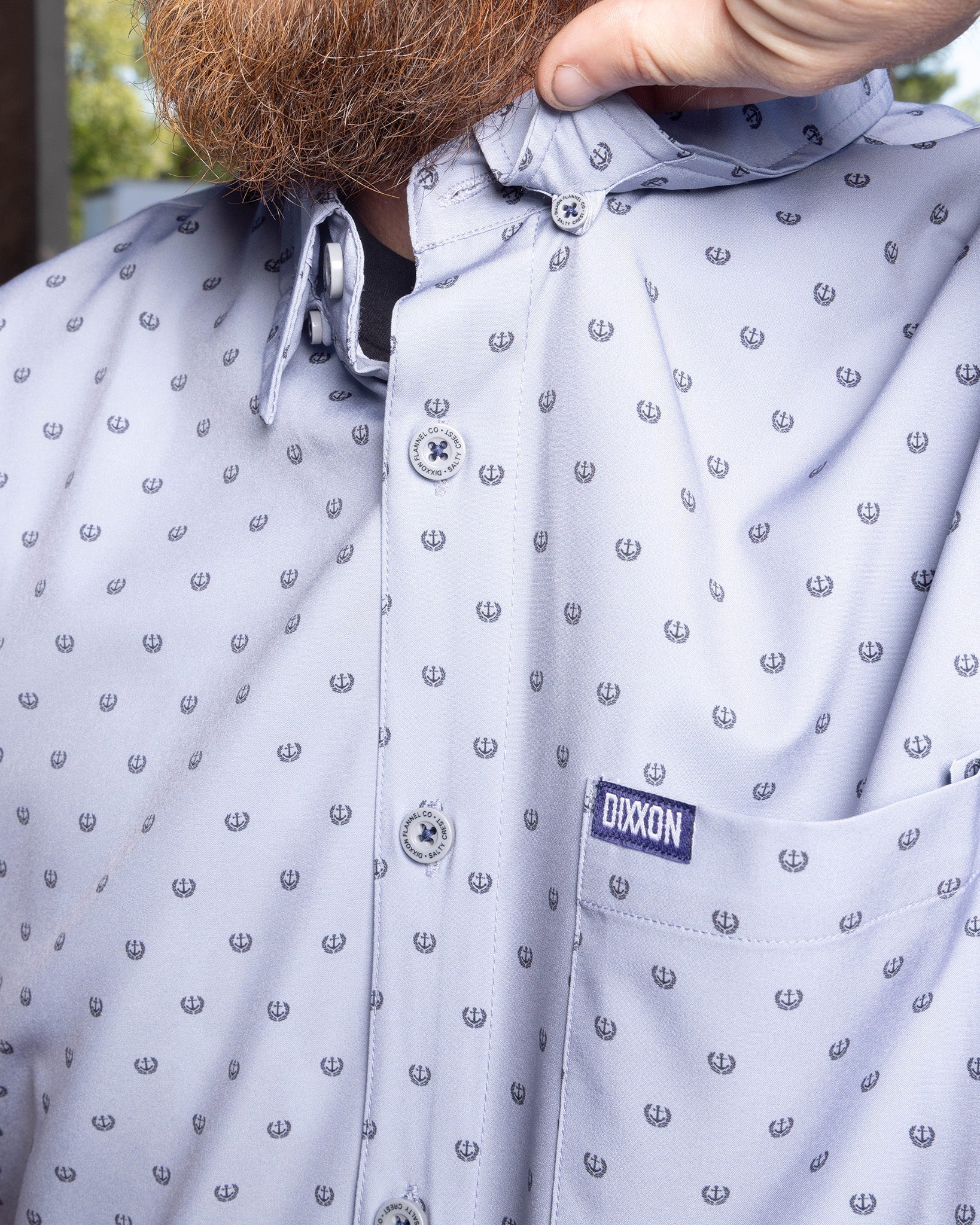 Salty Crest Party Shirt - Gray & Black - Dixxon Flannel Co.
