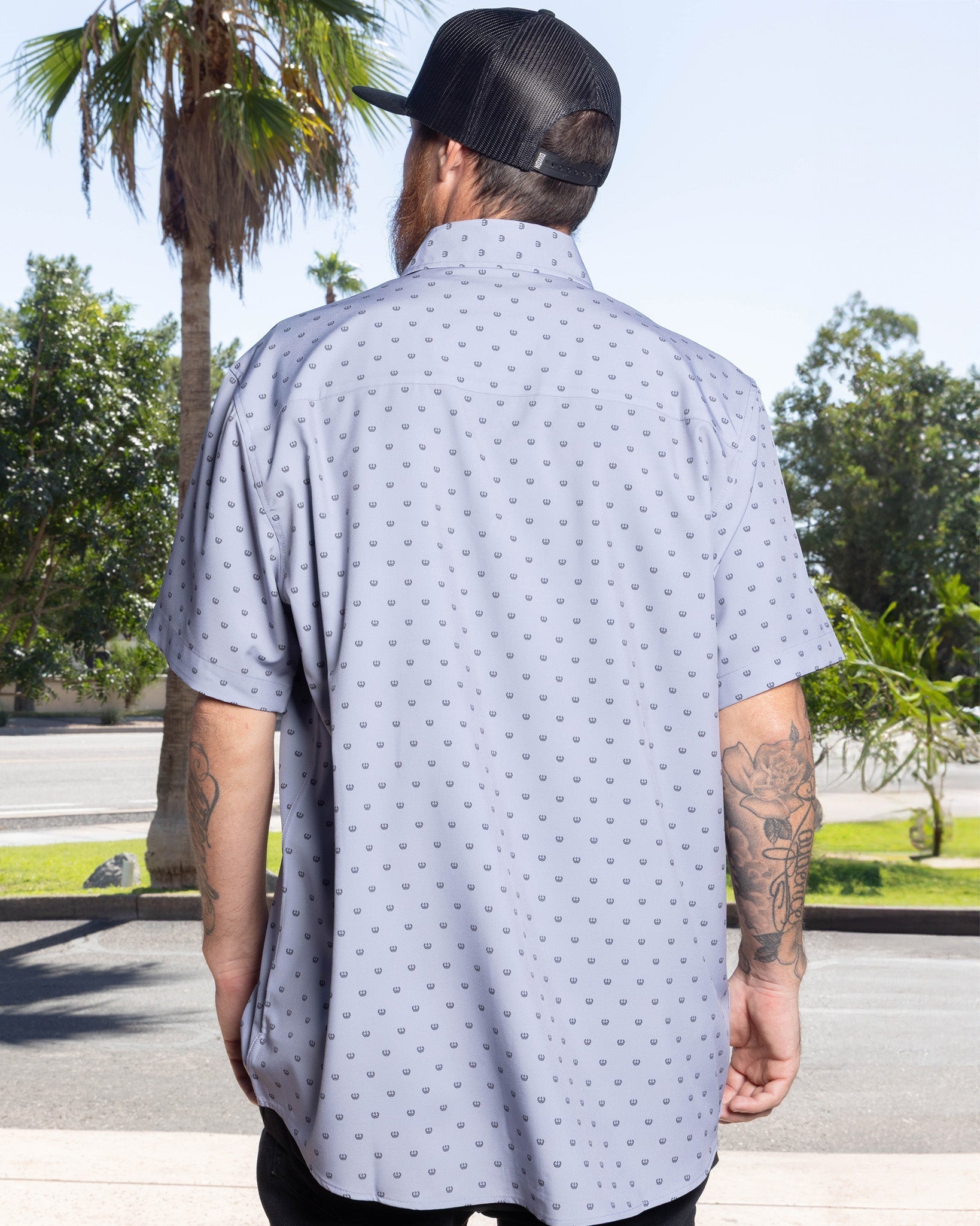 Salty Crest Party Shirt - Gray & Black - Dixxon Flannel Co.