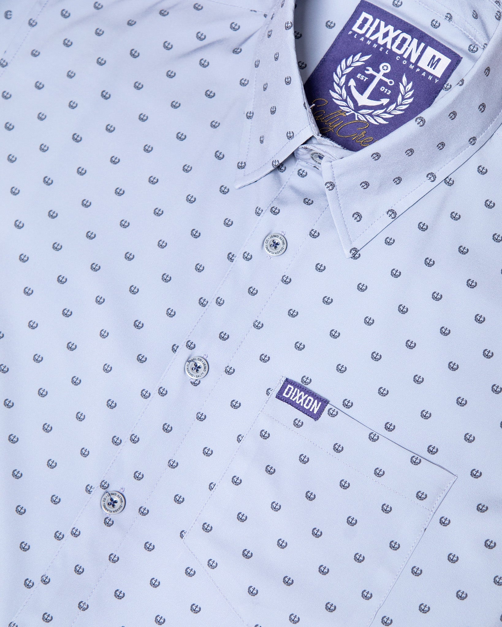 Salty Crest Party Shirt - Gray & Black - Dixxon Flannel Co.