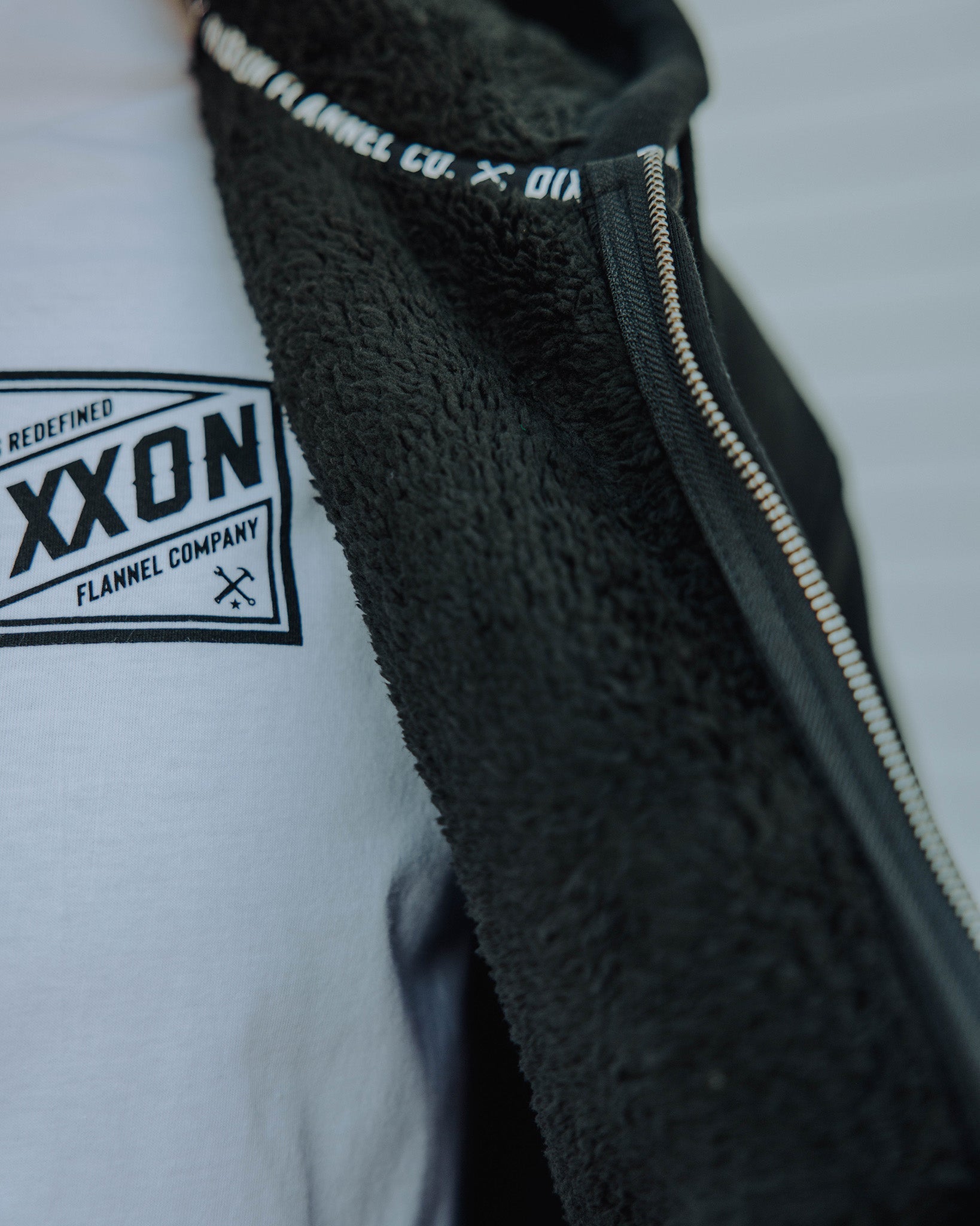 Men's Sherpa Lined Zip Up Hoodie - Black | Dixxon Flannel Co