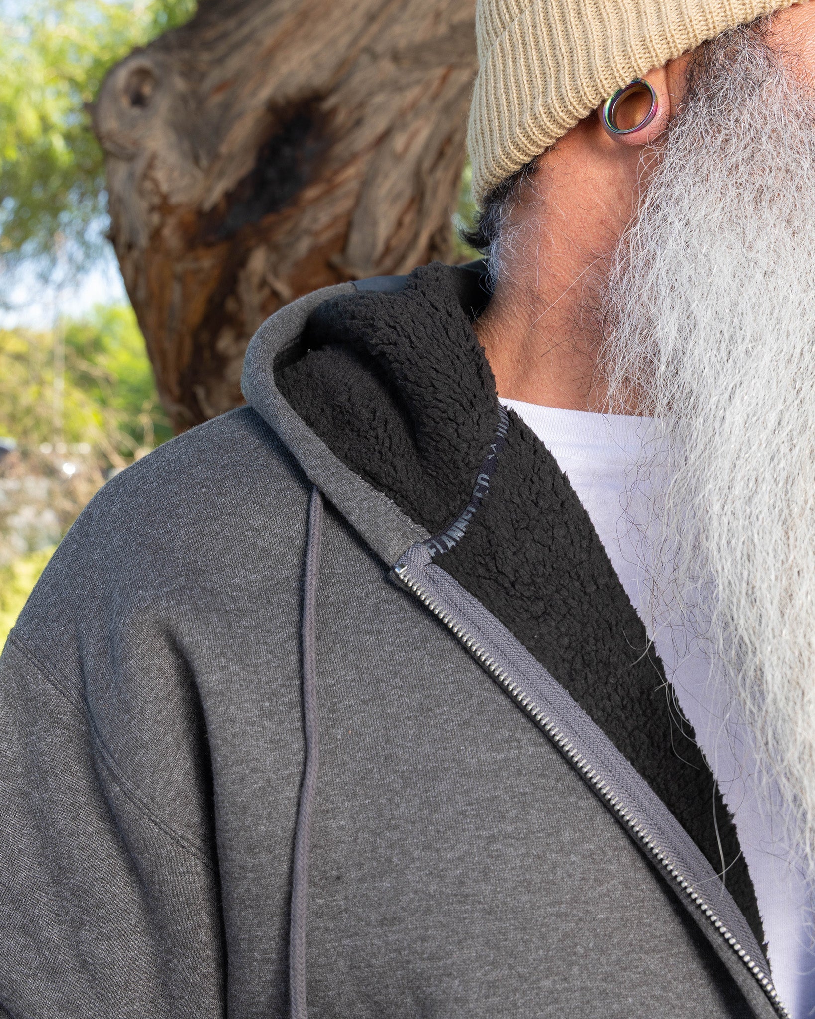 Men's Heavyweight Sherpa Lined Hoodie - Zip Up Fleece Jacket For Winter (Charcoal, XL)