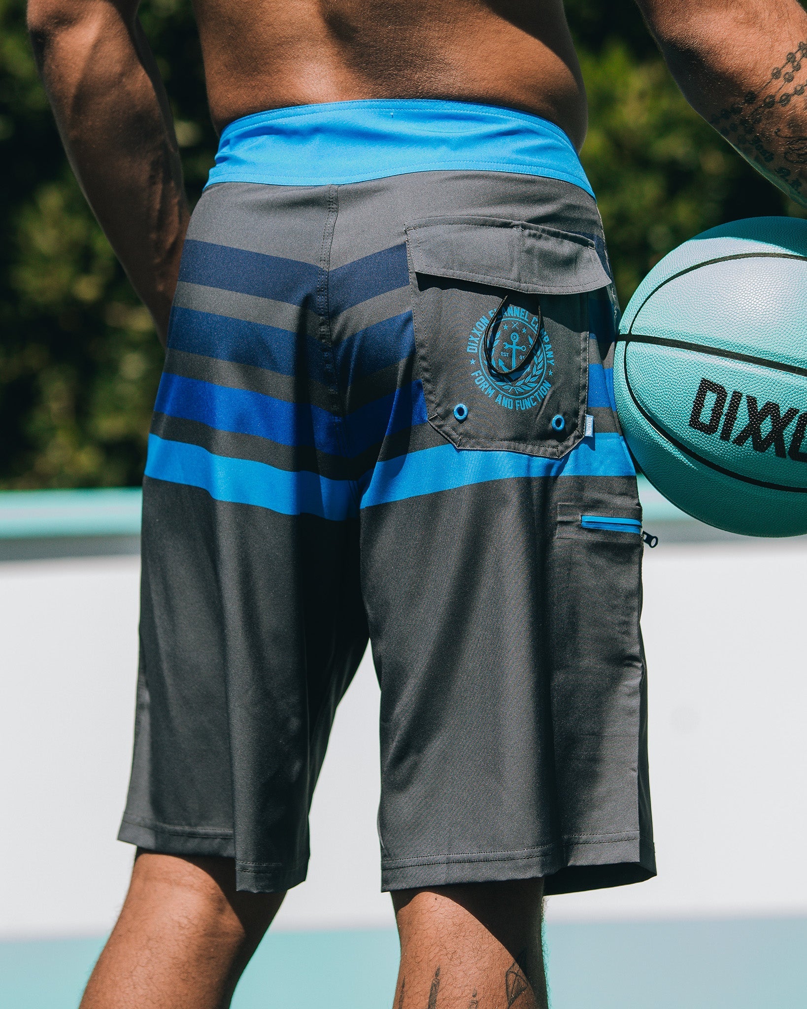 Spicoli Boardshorts - Grey & Blue - Dixxon Flannel Co.