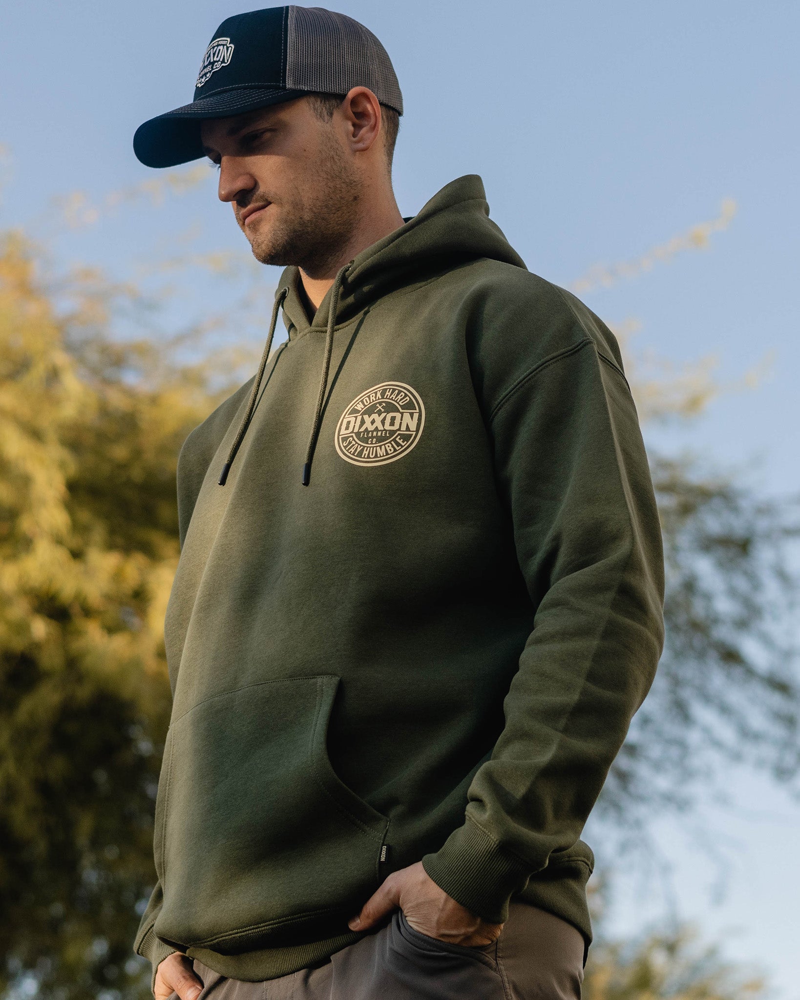 Tan Corpo Pullover Hoodie - O.D. Green - Dixxon Flannel Co.