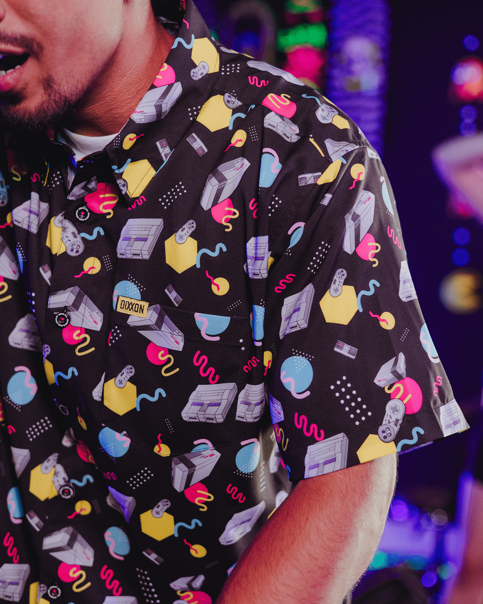 gaming dress shirts Video Gamer Black Video Game Button Up Shirt