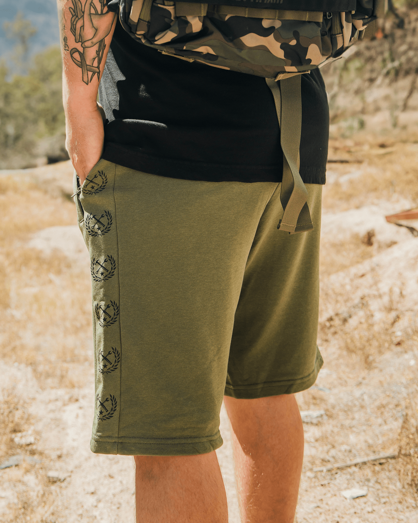 Track Shorts - OD Green