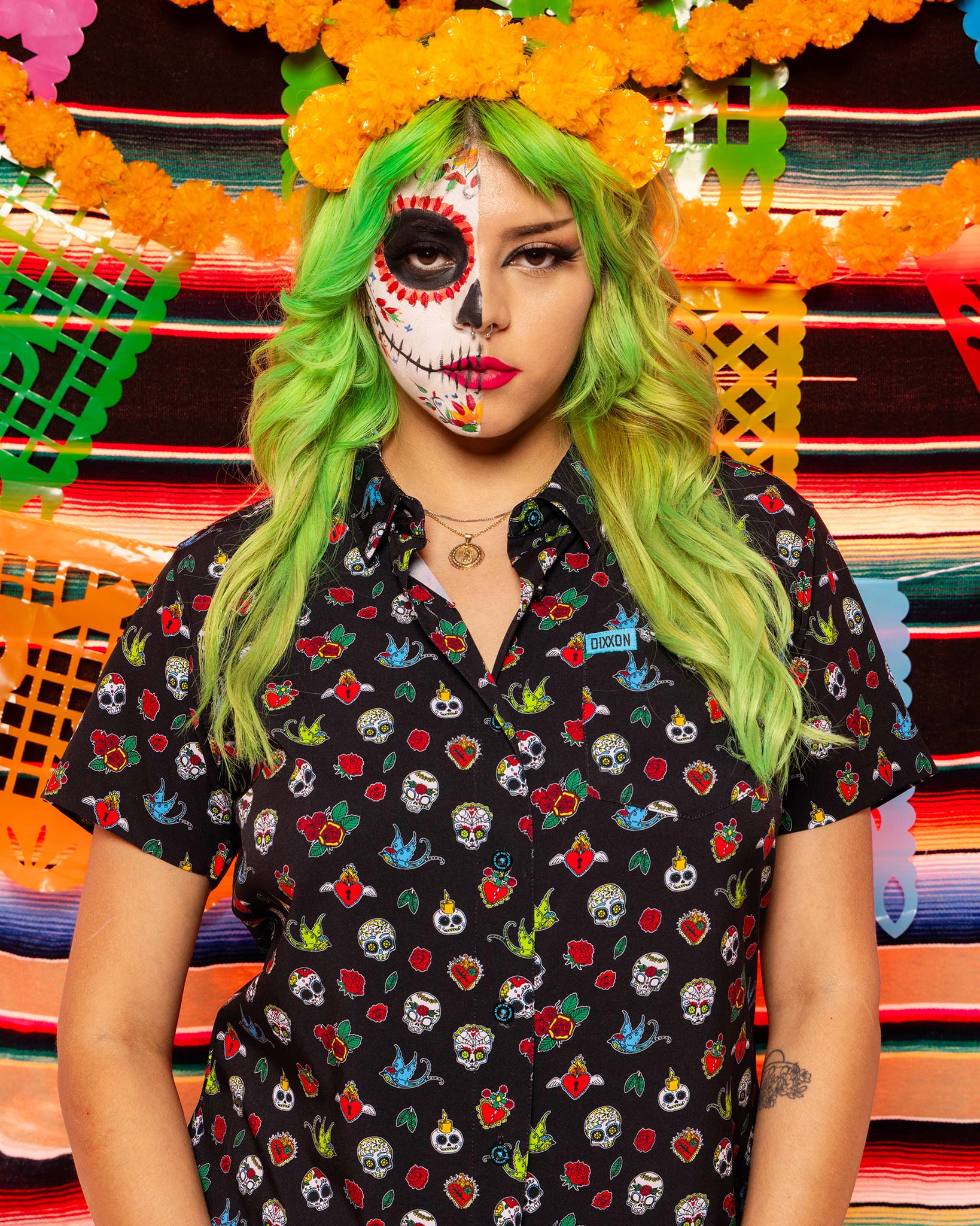 Dixxon Women's Los Muertos Party Shirt