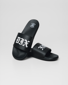 White Central Slides - Black - Dixxon Flannel Co.