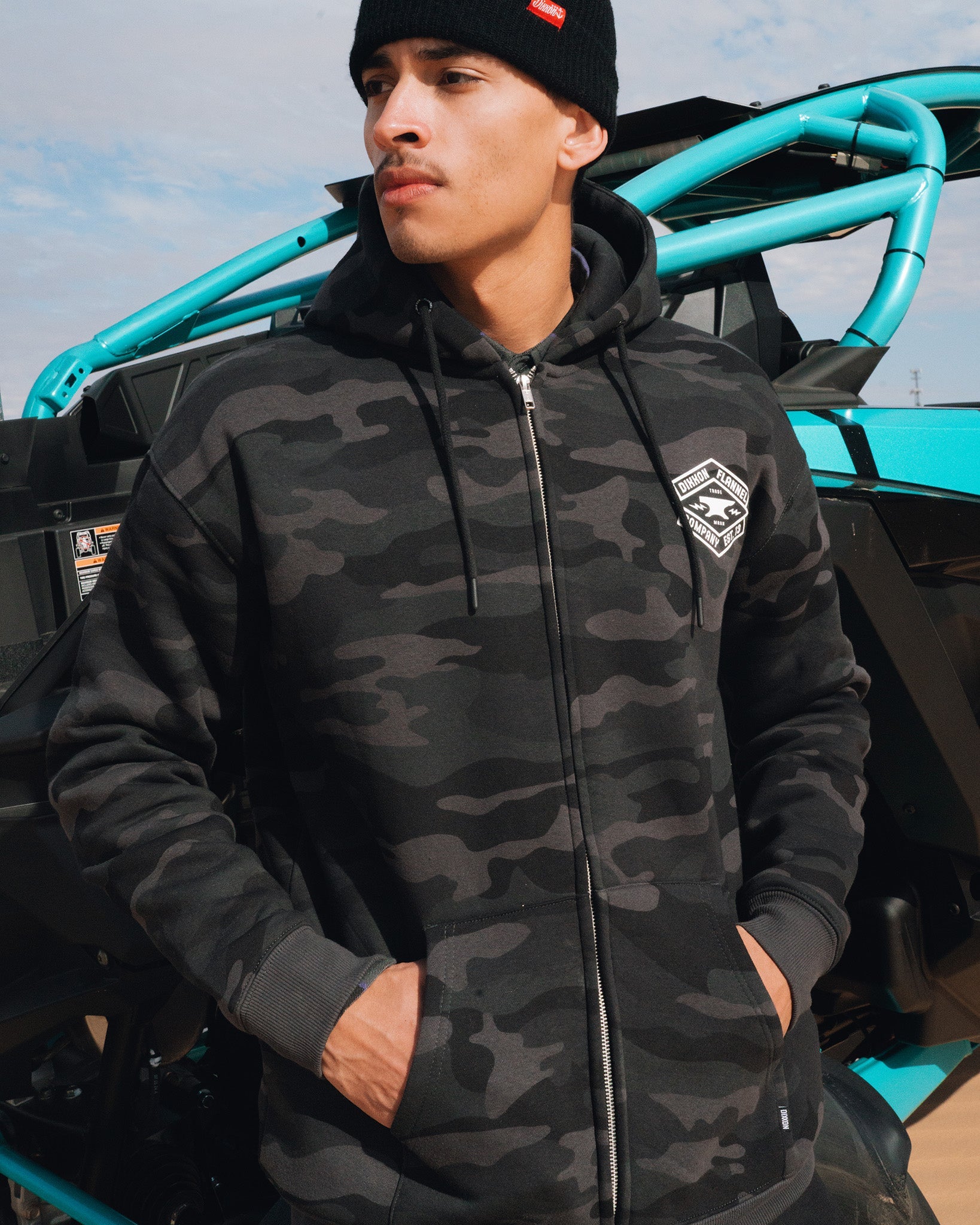 Forged Zip Up Hood - Black Camo | Dixxon Flannel Co. – DIXXON UK