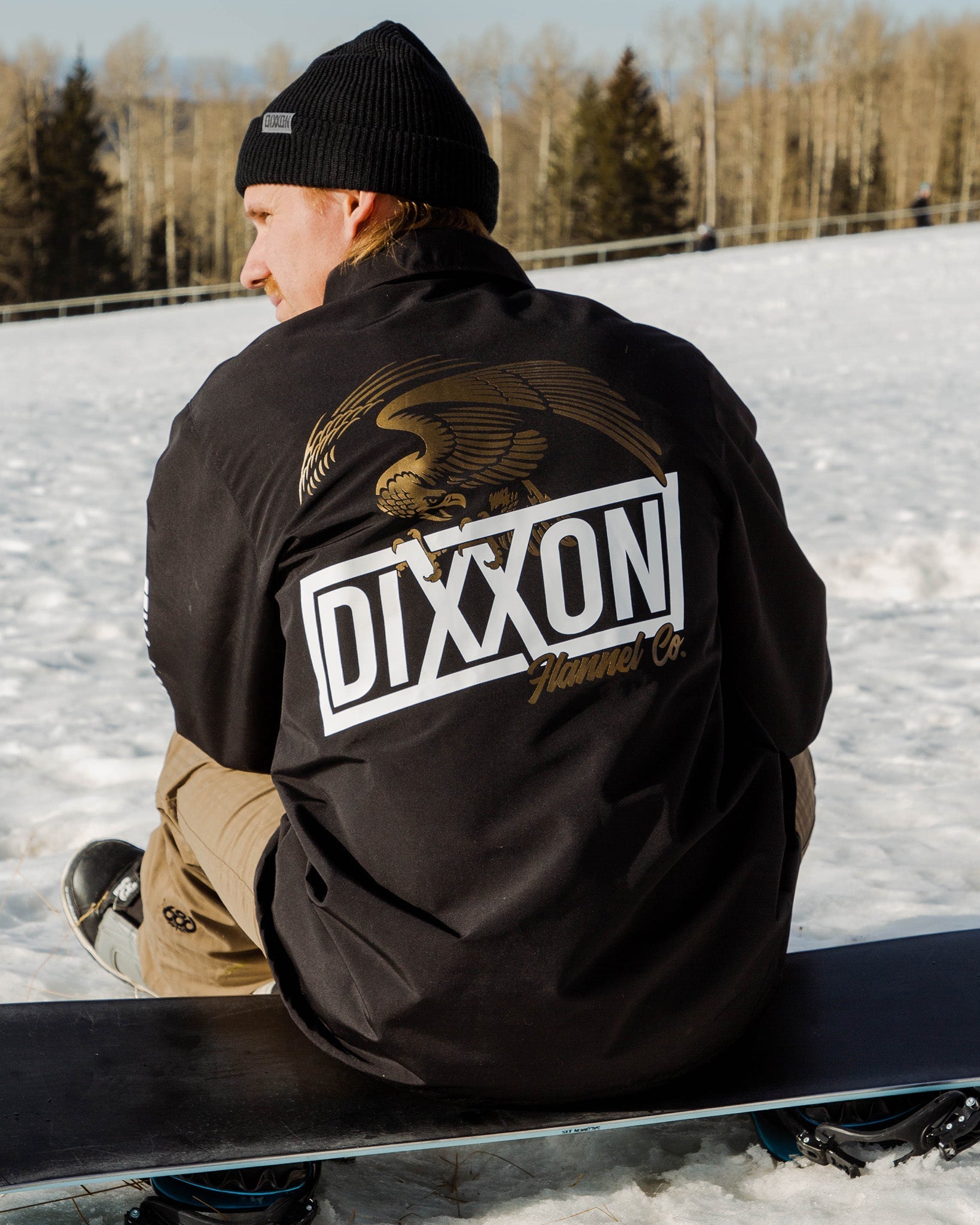 White & Gold Golden Eagle Coaches Jacket - Black - Dixxon Flannel Co.