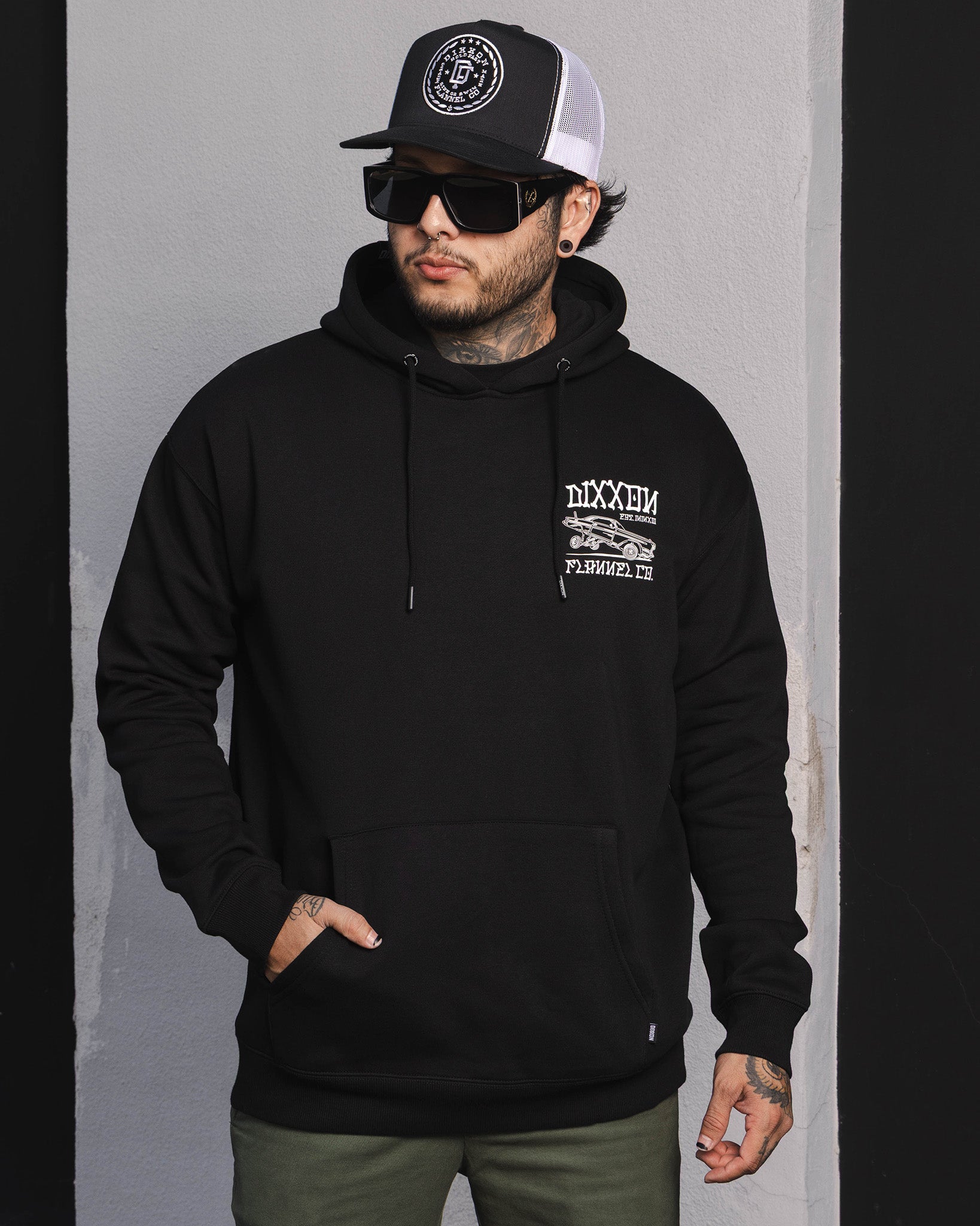 White Stink Bug Pullover Hoodie - Black - Dixxon Flannel Co.