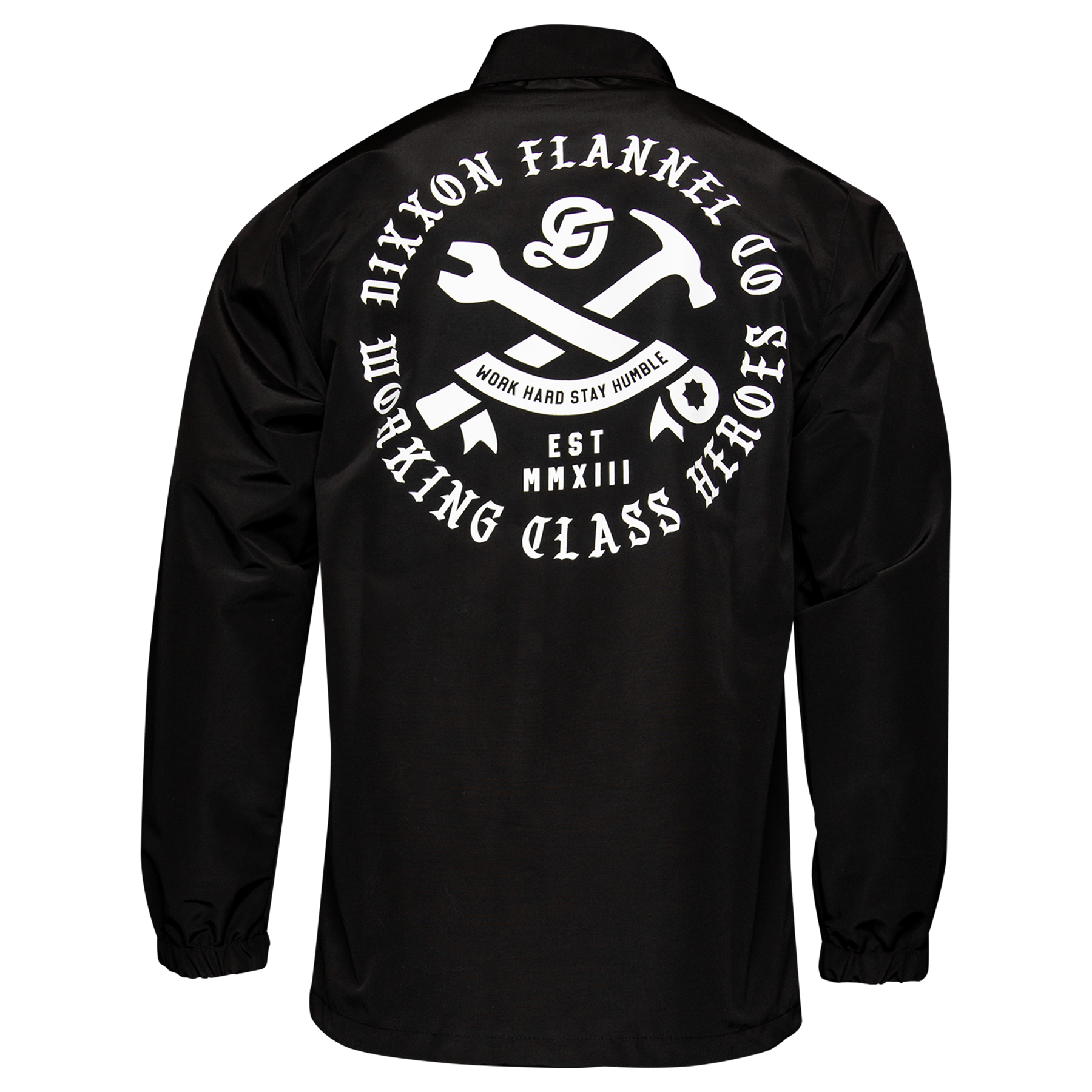 White Working Class Coaches Jacket - Black - Dixxon Flannel Co.