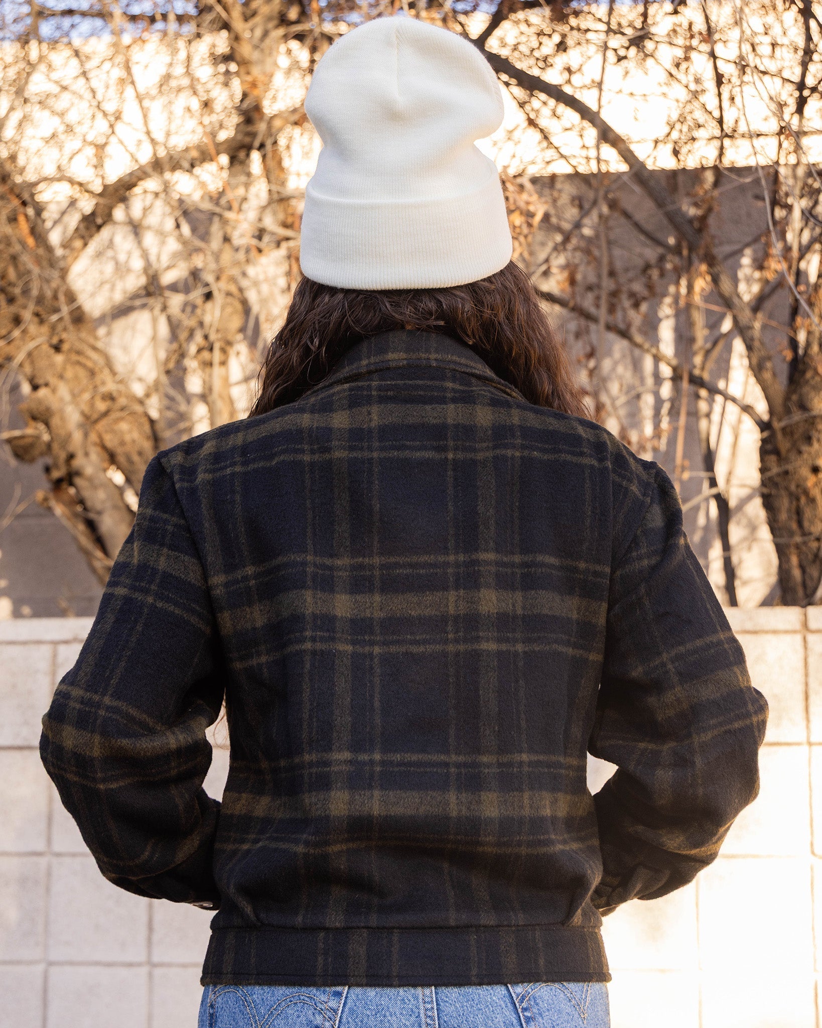 Women's Cropped Shacket - Brown & Black - Dixxon Flannel Co.