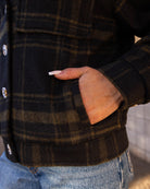 Women's Cropped Shacket - Brown & Black - Dixxon Flannel Co.