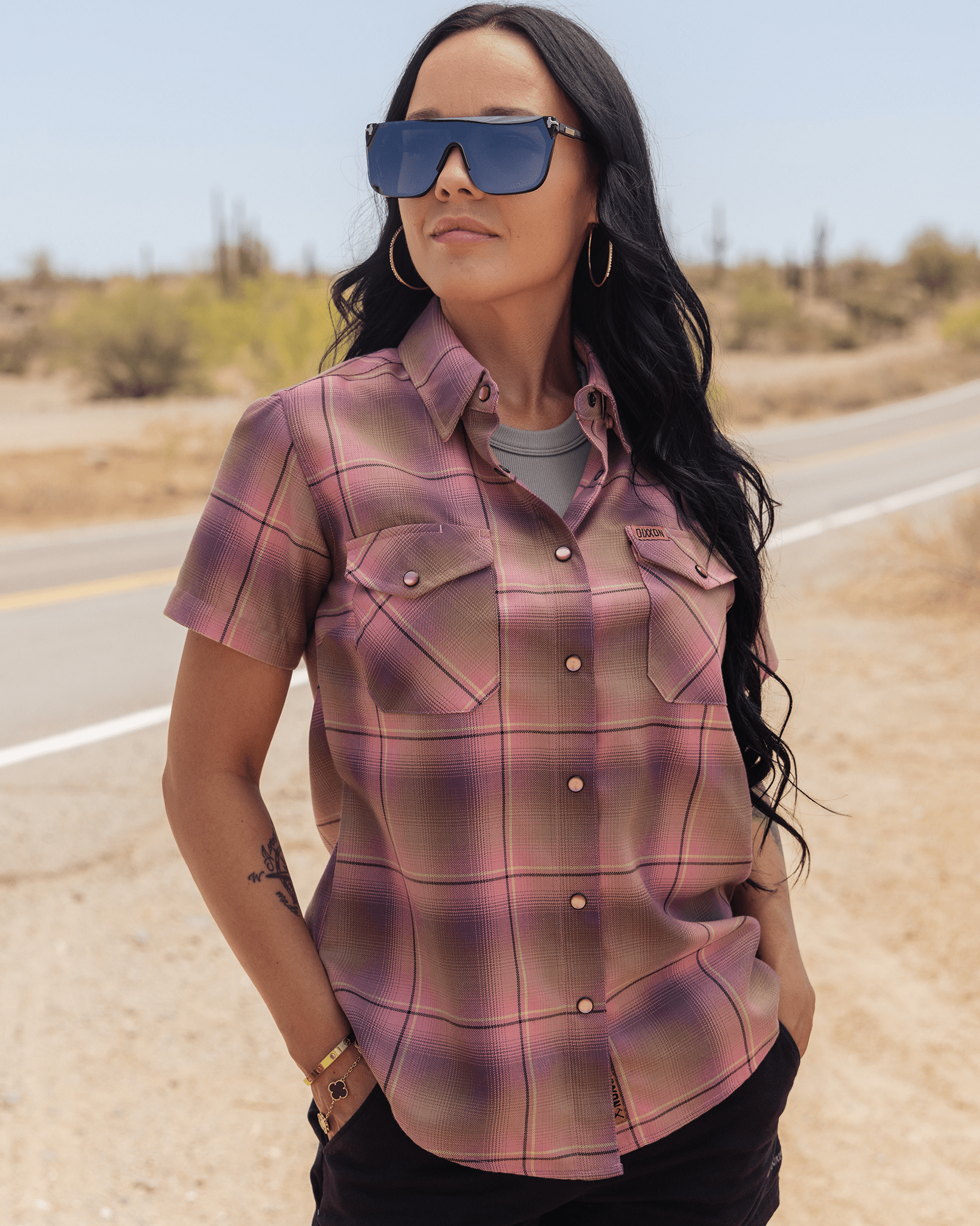 Women's Desert Rose Short Sleeve Flannel - Dixxon Flannel Co.