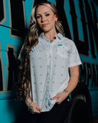 Women's Executive Short Sleeve - White & Tiffany - Dixxon Flannel Co.