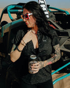 Women's Huckster Party Shirt - Black & Grey - Dixxon Flannel Co.