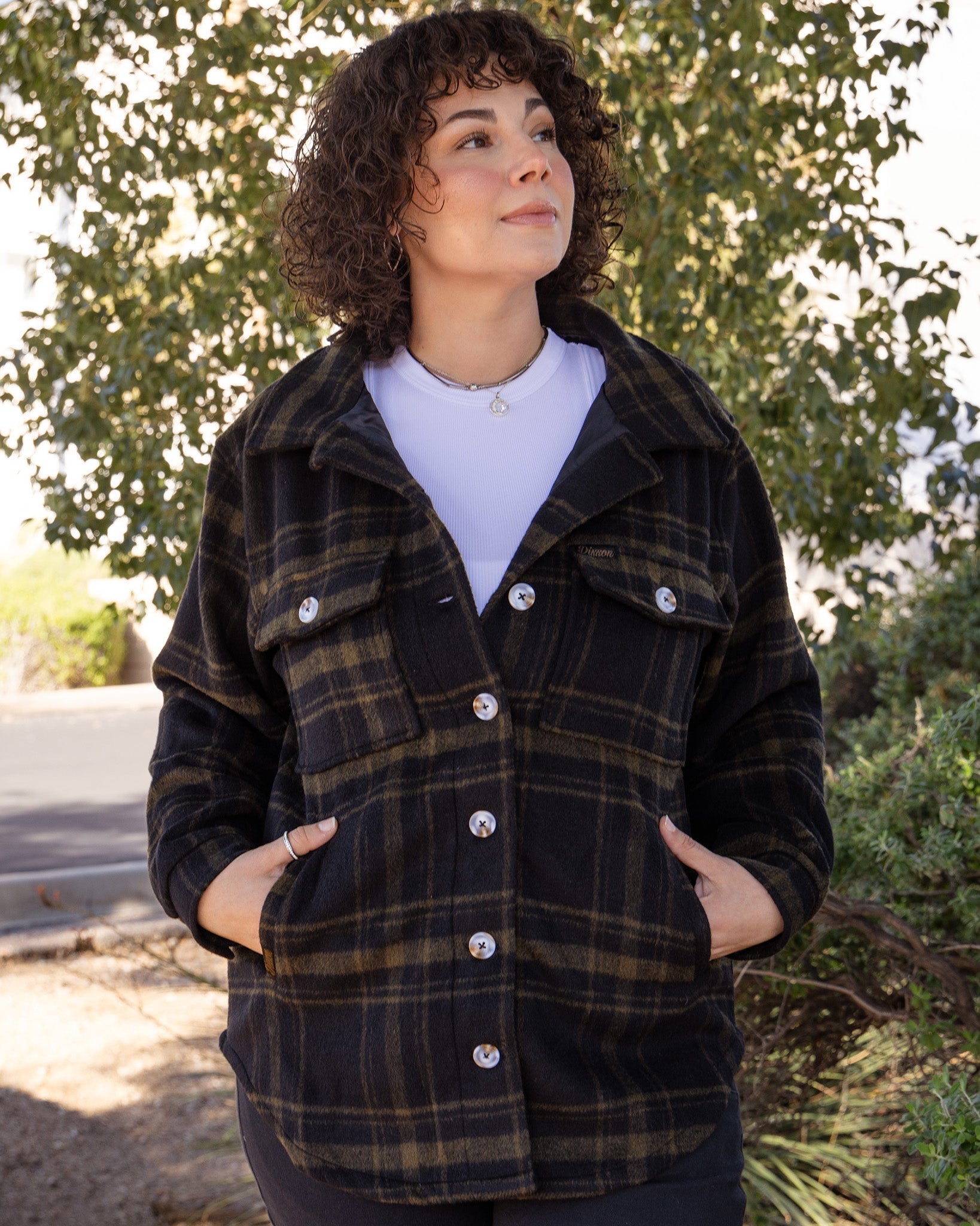Women's Long Shacket - Brown & Black - Dixxon Flannel Co.