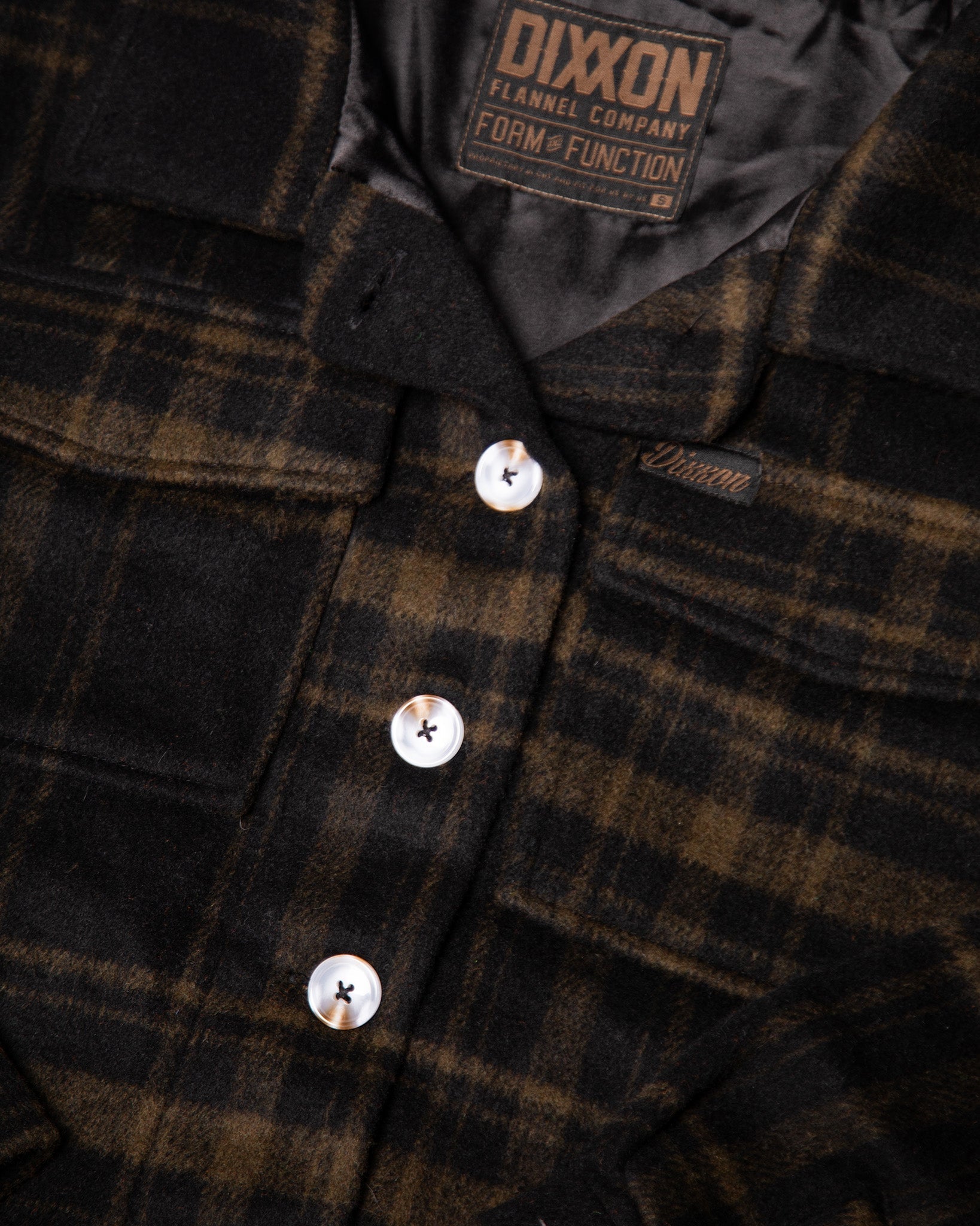 Women's Long Shacket - Brown & Black - Dixxon Flannel Co.