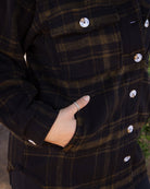 Women's Long Shacket - Brown & Black - Dixxon Flannel Co.