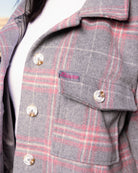 Women's Long Shacket - Grey & Pink - Dixxon Flannel Co.
