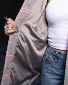 Women's Long Shacket - Grey & Pink - Dixxon Flannel Co.