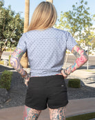 Women's Salty Crest Party Shirt - Black & Gray - Dixxon Flannel Co.