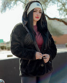 Women's Sherpa Cardigan - Black - Dixxon Flannel Co.