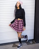 Women's Waffle Knit Long Sleeve Tee - Black - Dixxon Flannel Co.