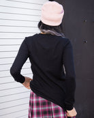 Women's Waffle Knit Long Sleeve Tee - Black - Dixxon Flannel Co.