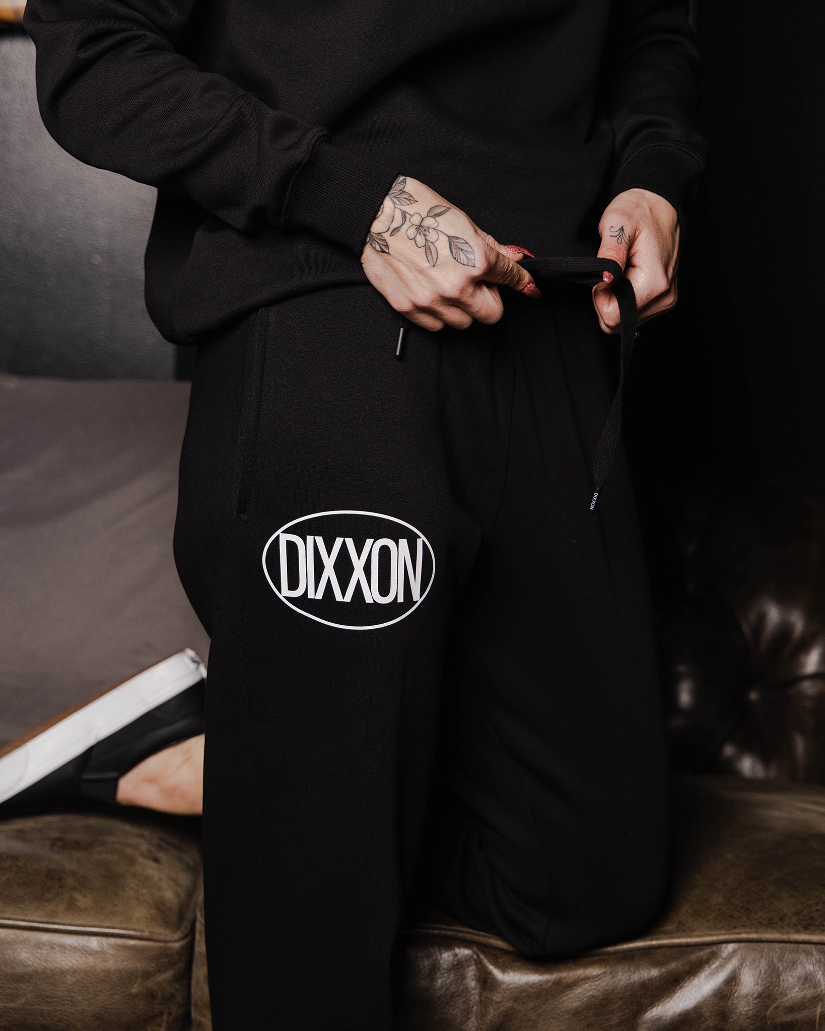 Women's White Checkers Sweatpants - Black - Dixxon Flannel Co.