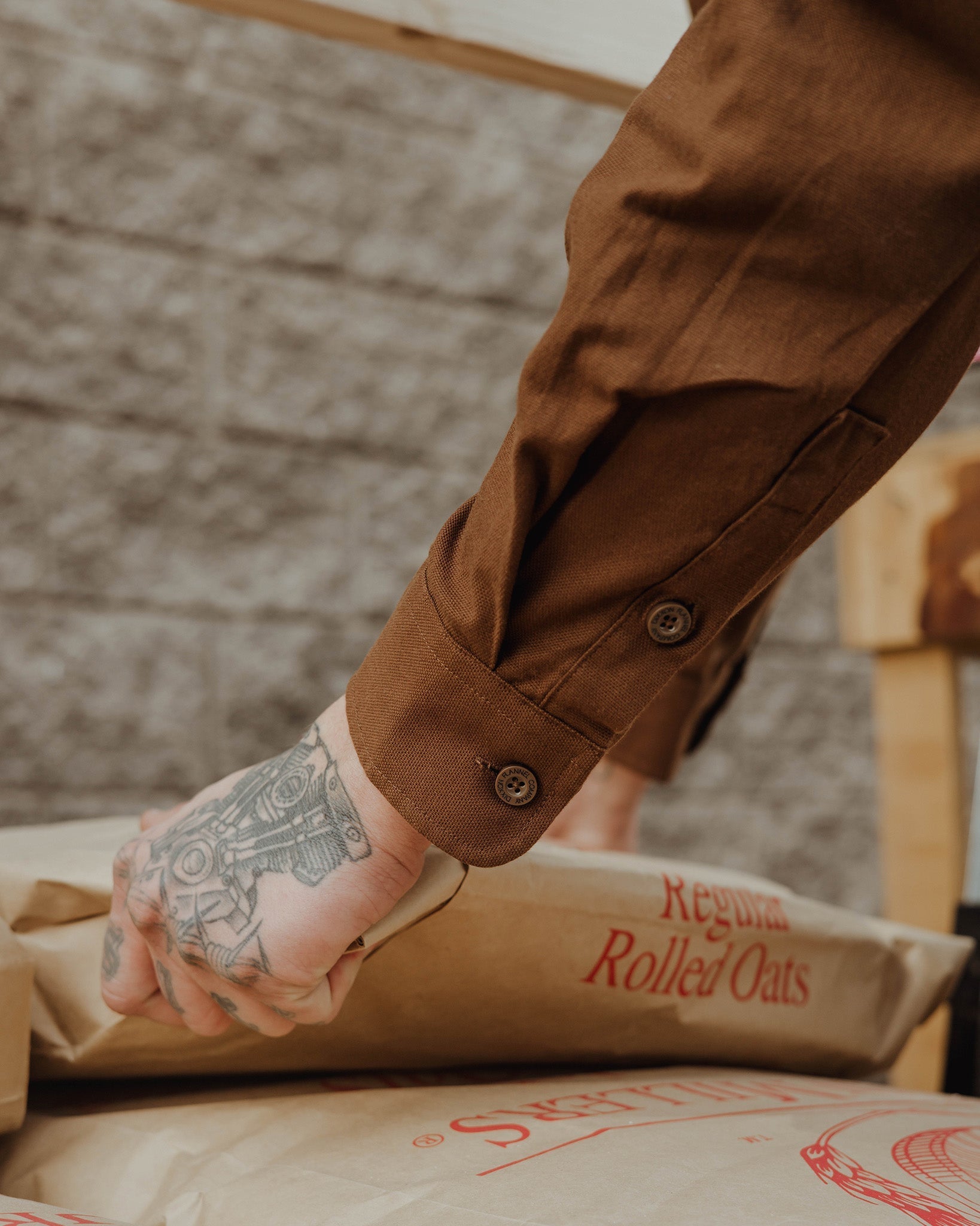 WorkForce Long Sleeve Work Shirt - Brown - Dixxon Flannel Co.