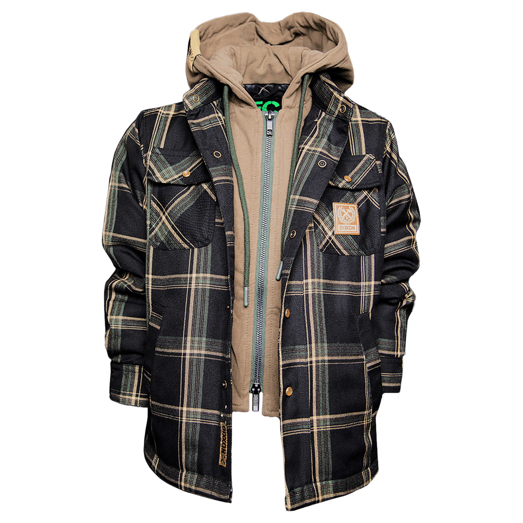 Sherpa lined hooded flannel jacket sales