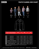 Dixxon Youth Shirt Size Guide