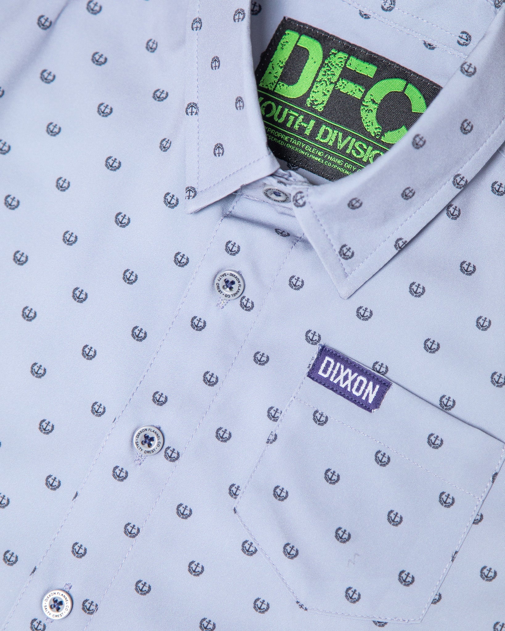 Youth Salty Crest Party Shirt - Black & Gray - Dixxon Flannel Co.